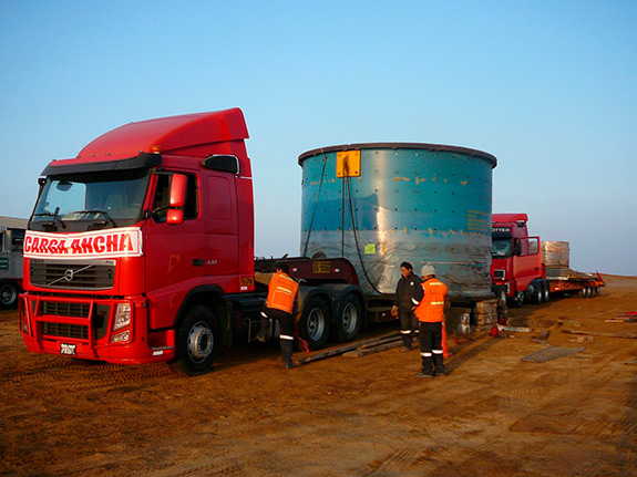 Transporte de carga sobredimensionada
